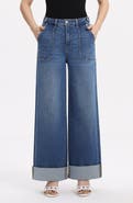 Bayeas Super High Waist Wide Leg Utility Jeans