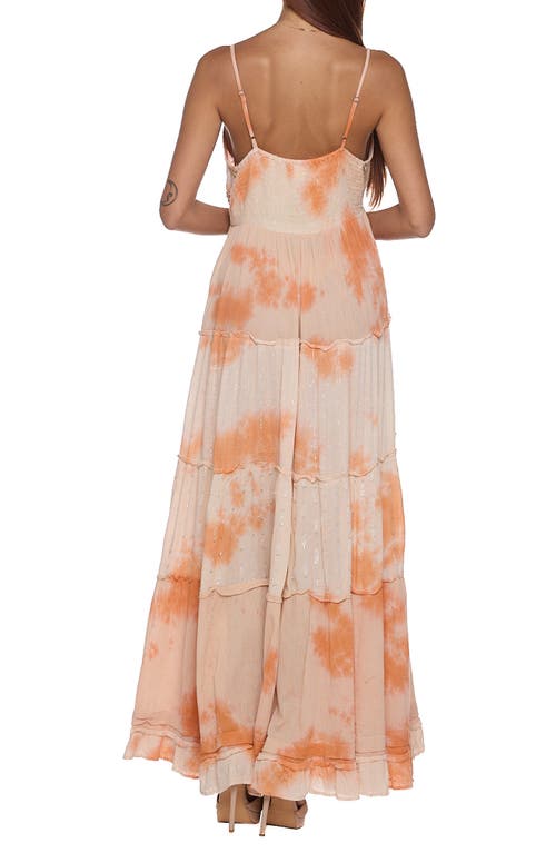 Ranee's Ranees Embellished Cover-up Maxi Dress In Orange
