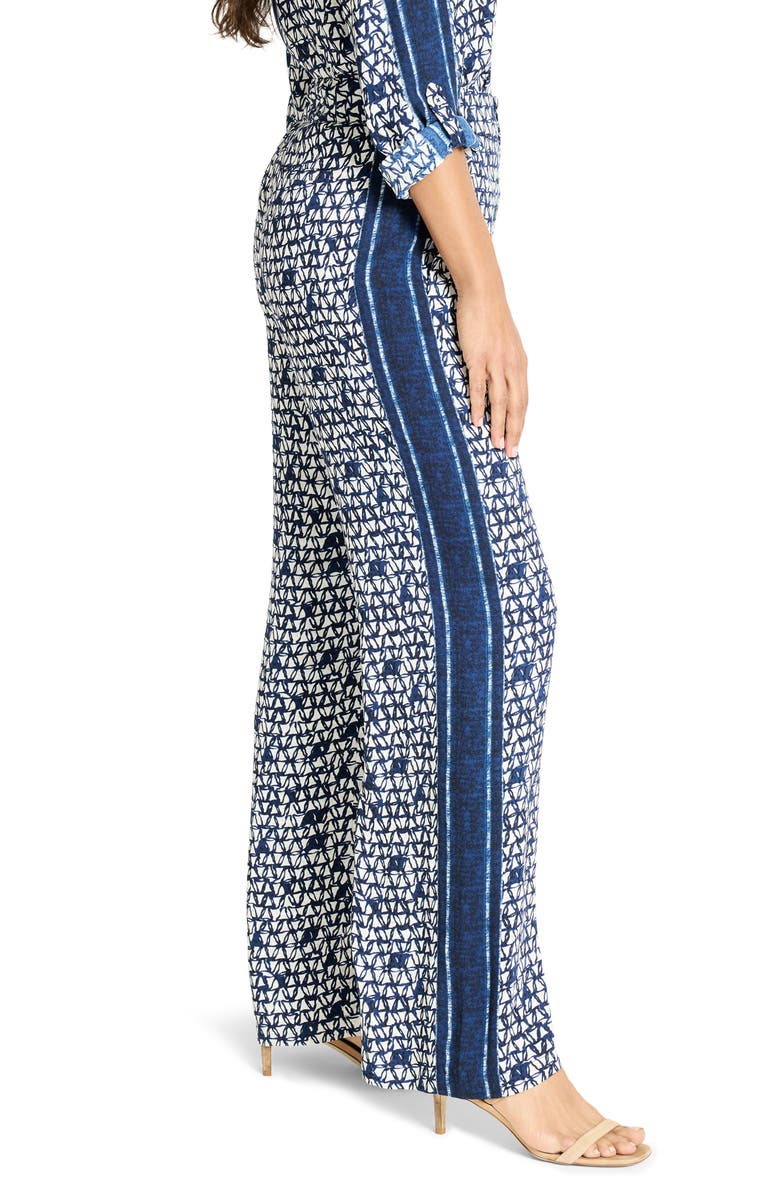 NIC+ZOE Etched Angles Wide Leg Pants, Alternate, color, Indigo Multi
