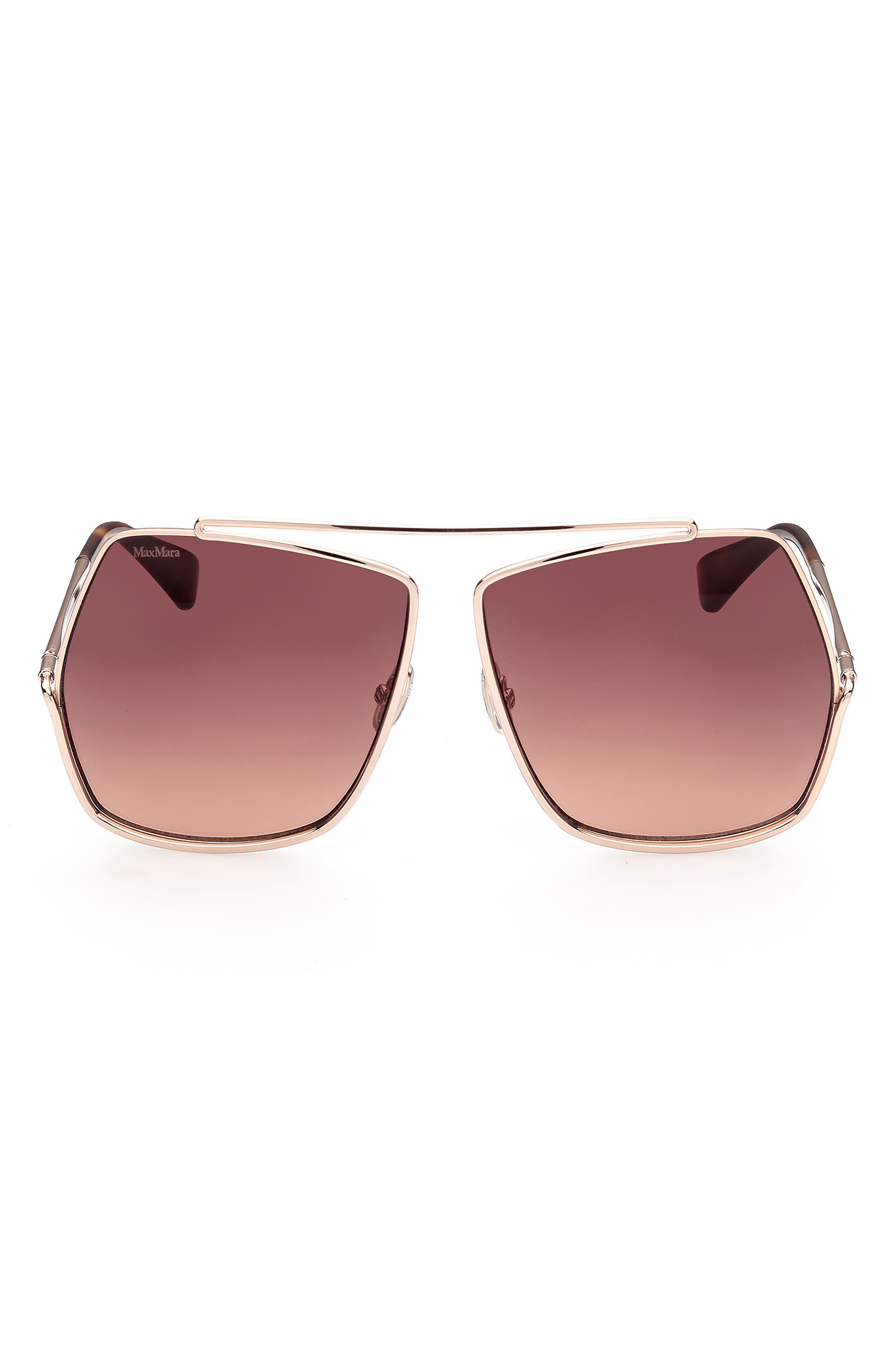 Max Mara 64mm Geometric Sunglasses (Women) | Nordstrom
