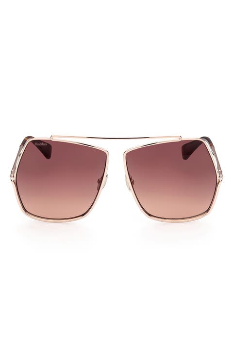 64mm Geometric Sunglasses