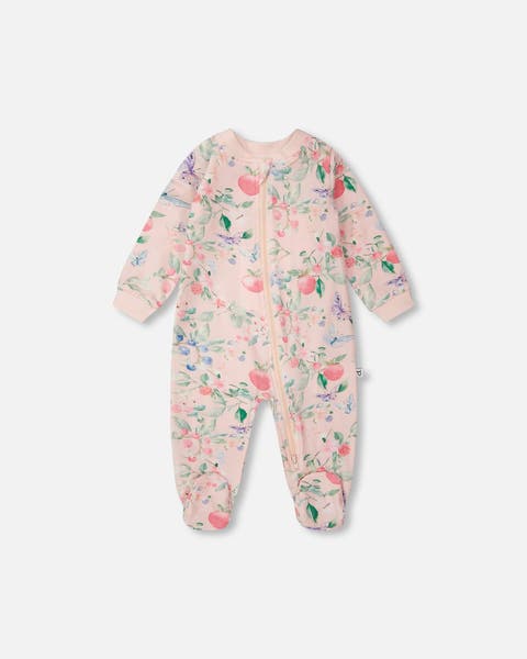 Organic Cotton Jersey Fruit One-Piece Pyjama (Baby)
