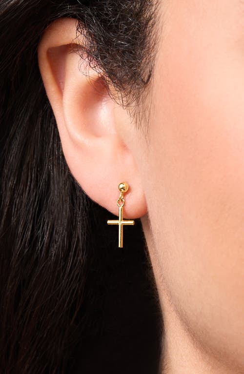 Bony Levy 14k Gold Cross Drop Earrings In Gold