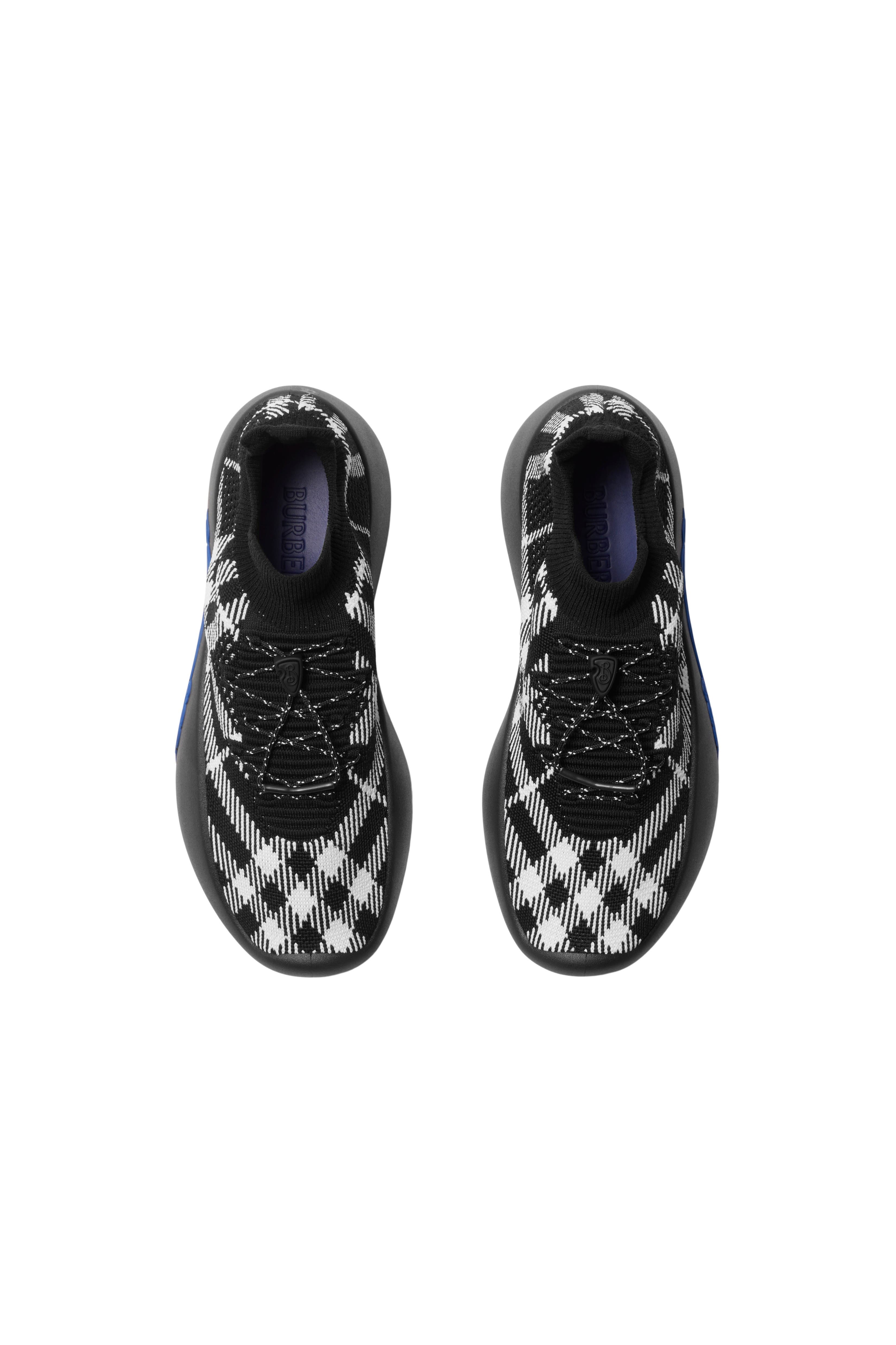 Burberry Check Knit Neptune Sneakers, Alternate, color, 