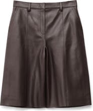 
Other Stories High Waist Leather Bermuda Shorts