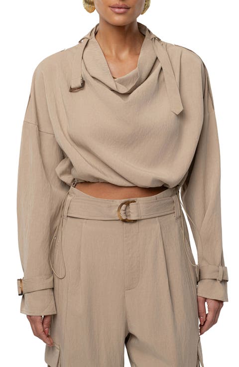 Wanderlust Long Sleeve Crop Top