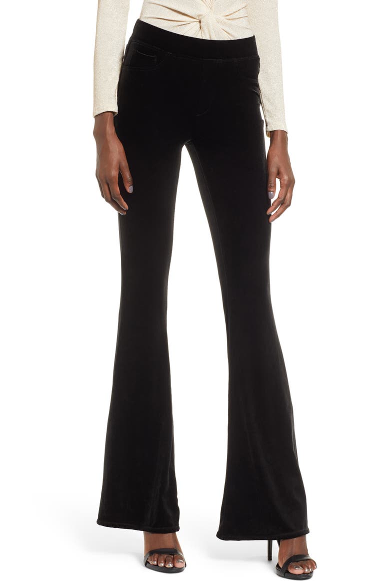 Velvet Flare Pants, Main, color, THE GRAND DAME