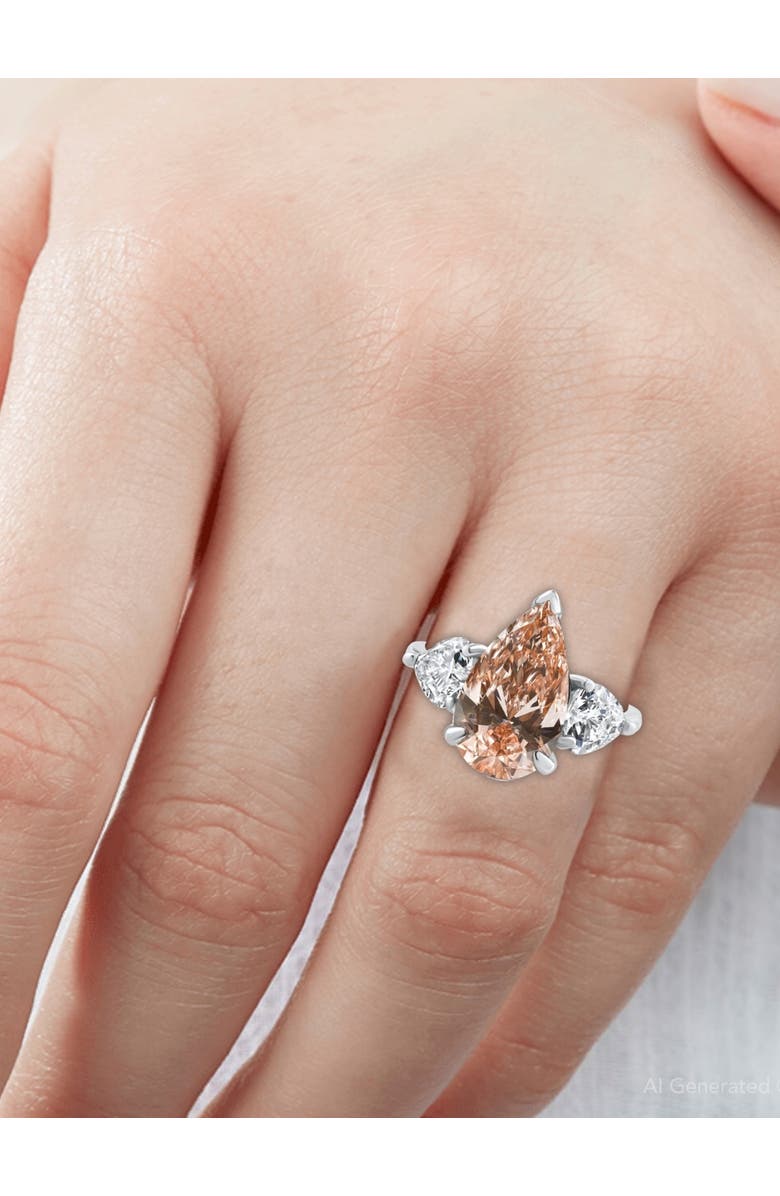 Bliss Diamond Certified 3Ct VS Fancy Vivid Pink Diamond Engagement Ring Gold Lab Grown, Alternate, color, 