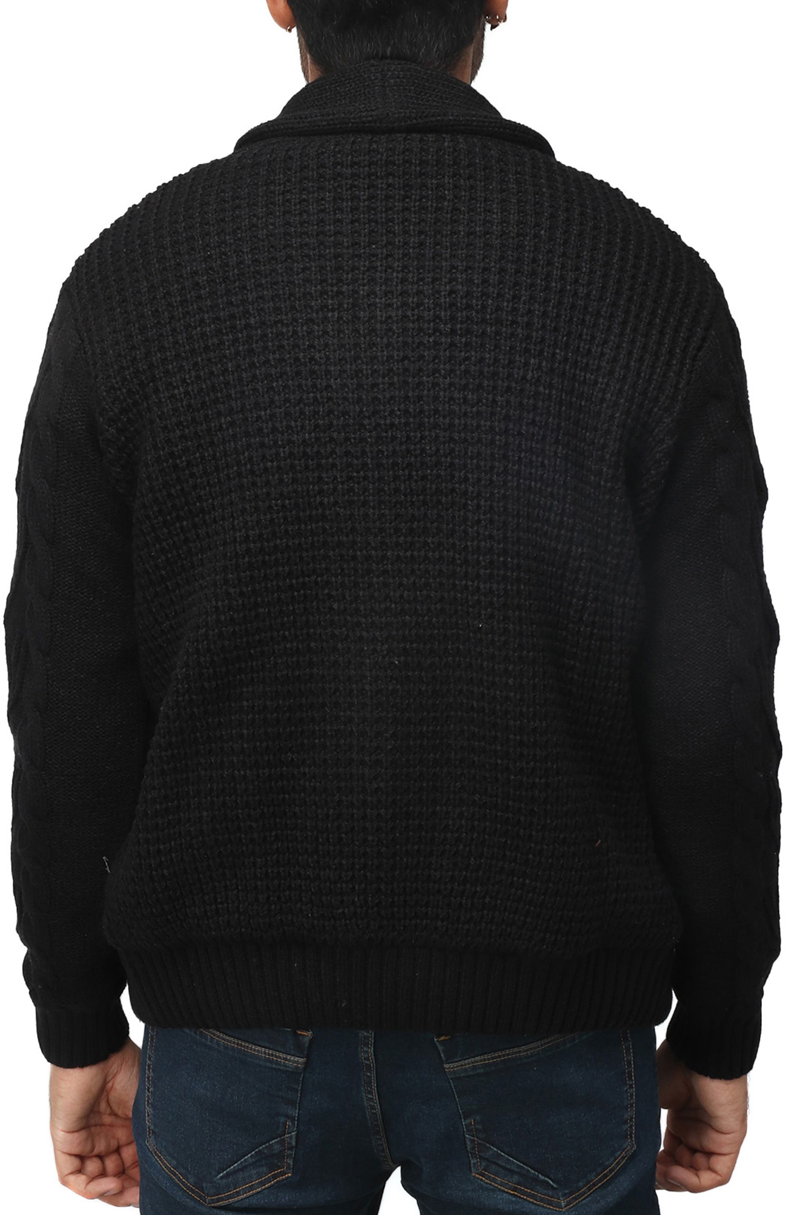 Shawl Collar Cable Knit Cardigan - image 2