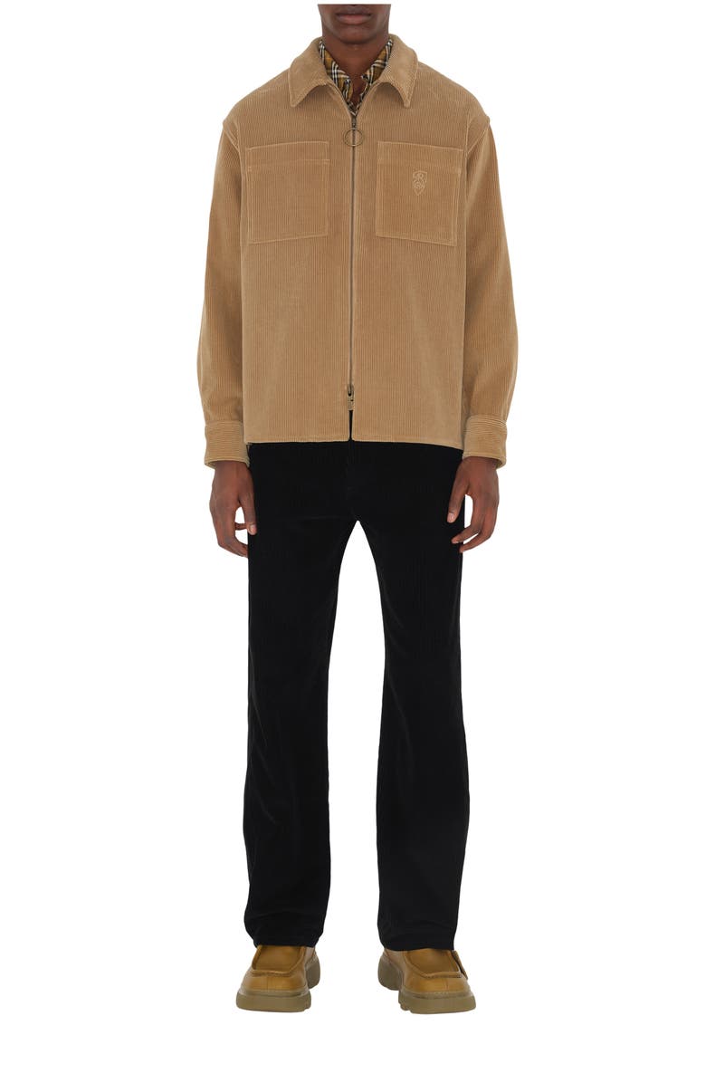 Burberry Relaxed Fit Corduroy Shirt, Main, color, 