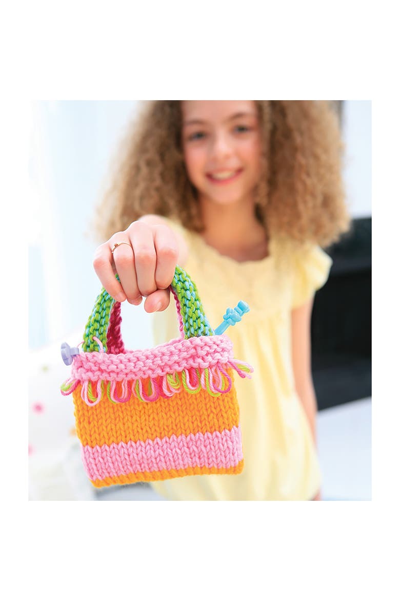 Easy to Do Knitting Kit Learn 2 Yarn Projects Set, Alternate, color, Multicolored
