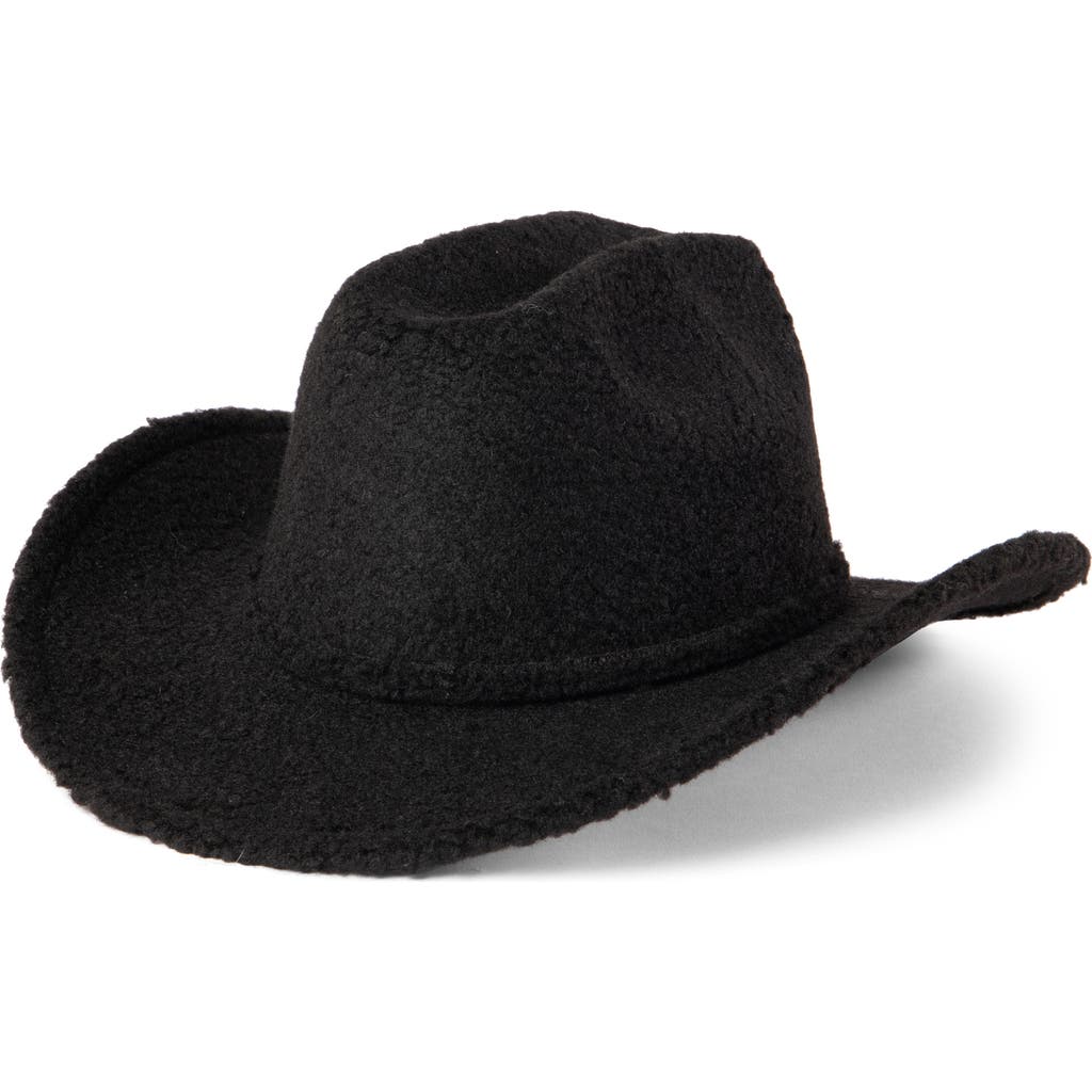 San Diego Hat Cattleman's Faux Shearling Hat In Black