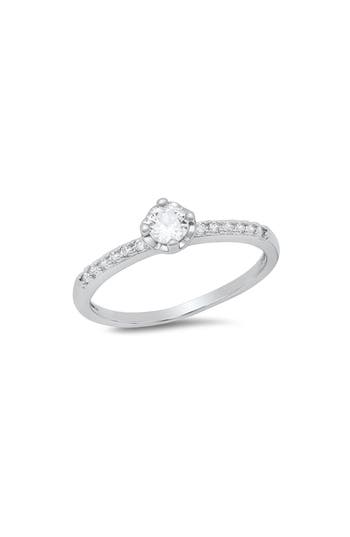 Hmy Jewelry Simulated Diamond Pavé Ring In Metallic
