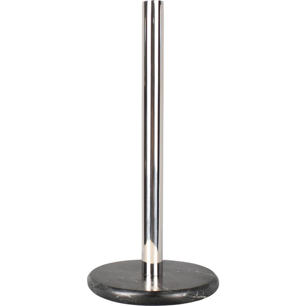 Happimess Avery Modern Classic Metal With Non Slip Weighted Marble Base Paper Towel Holder