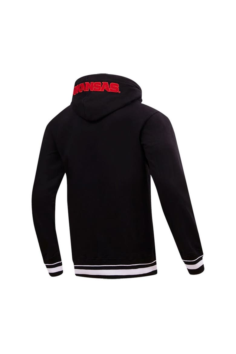 Men's Pro Standard Black Arkansas Razorbacks Classic Stacked Logo Pullover Hoodie, Alternate, color, Black