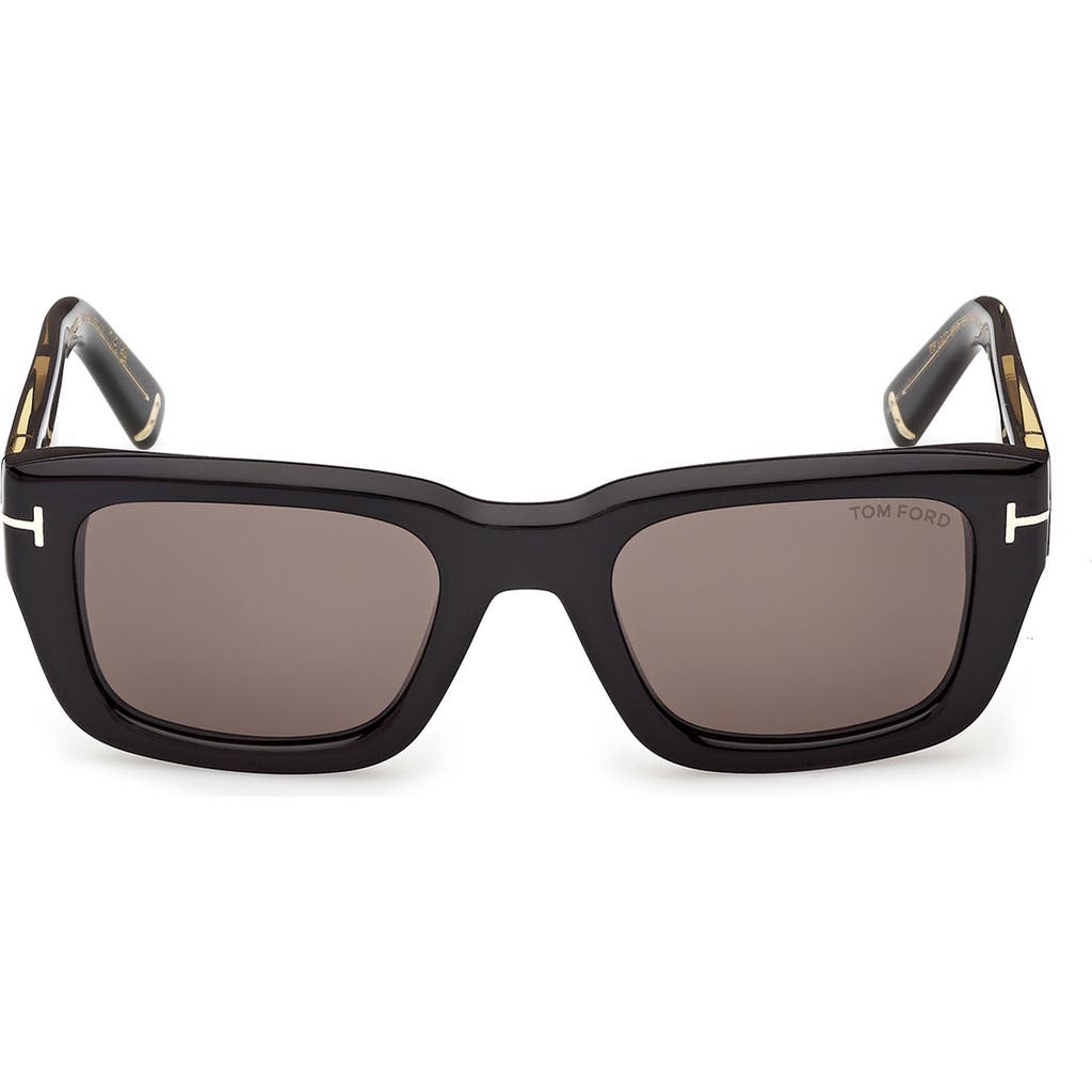 Tom Ford Thick-rimmed Rectangular Sunglasses In Black