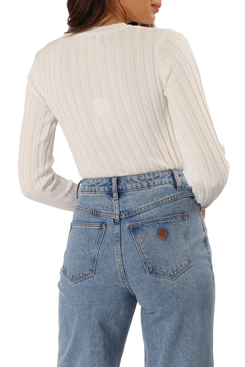 Aneesa Wide Rib Top, Alternate, color, WHITE