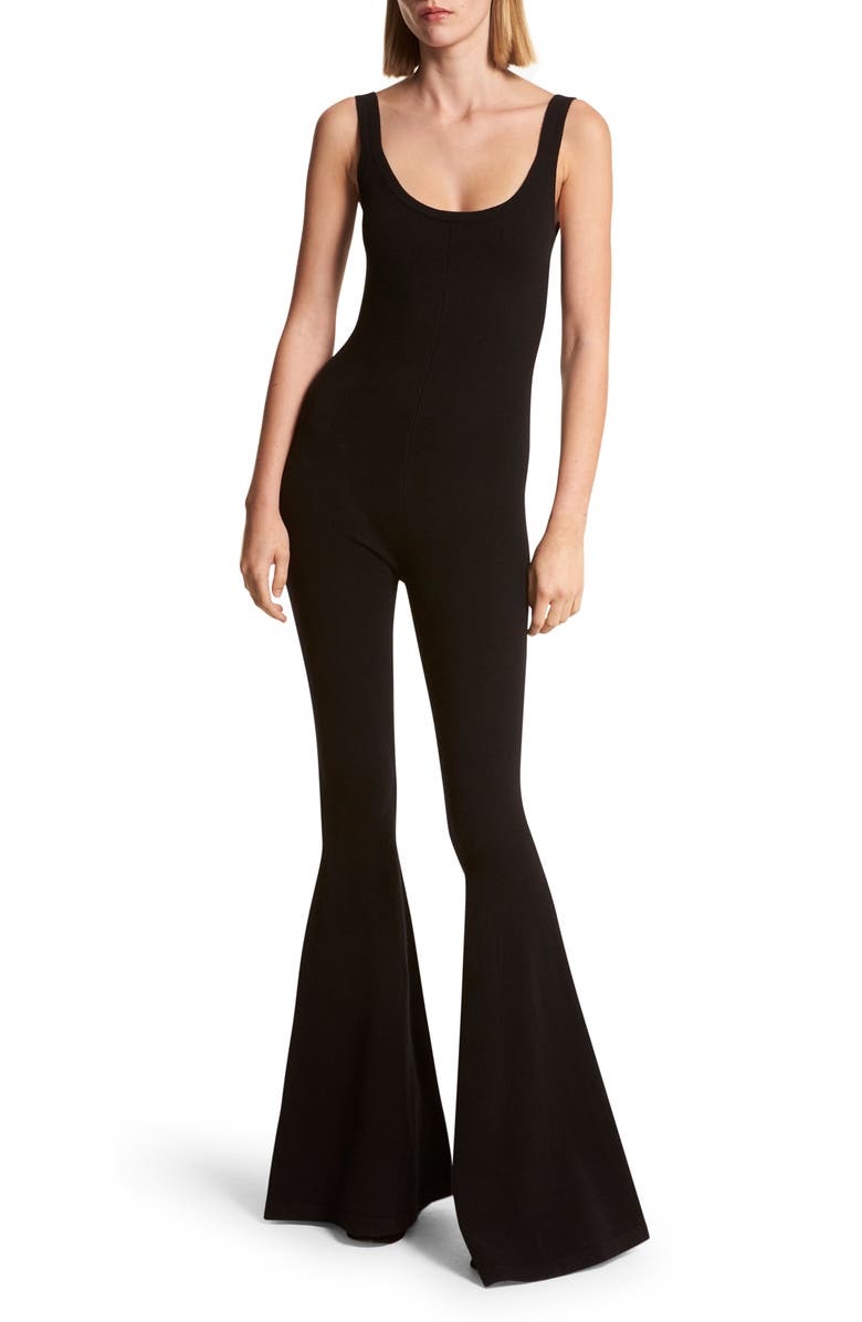 Michael Kors Collection Flare Leg Cashmere Blend Jumpsuit, Main, color,