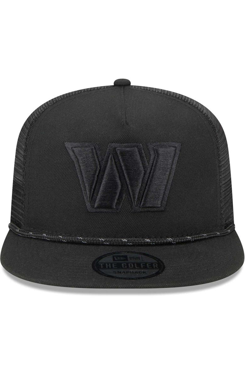 New Era Men's New Era Black Washington Commanders Illumination Golfer Snapback Trucker Hat, Alternate, color, 