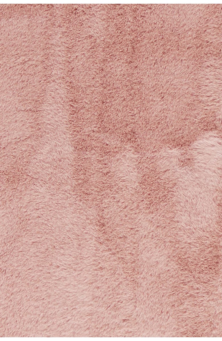 LUXE Faux Fur Throw 2' X 3' - Blush Pink, Alternate, color,