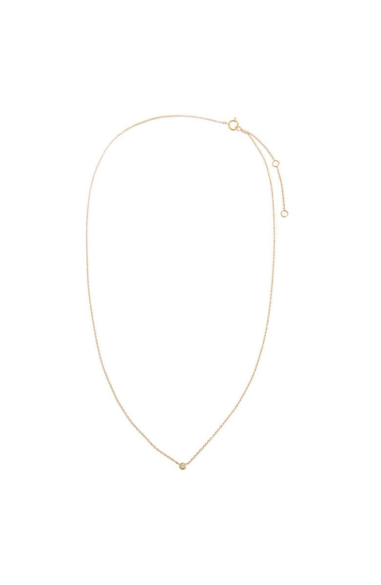 BY ADINA EDEN Diamond Tiny Bezel Necklace 14K, Alternate, color, 14K Gold