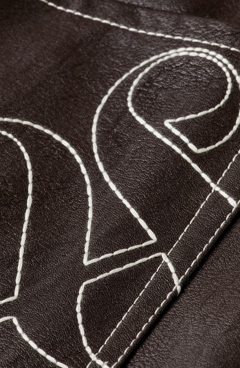 Scotch & Soda Faux Leather Midi Skirt, Alternate, color, Chocolate Plum