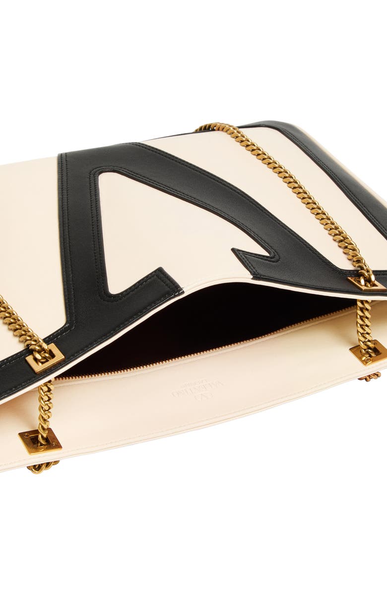 Valentino Garavani Medium Viva Superstar Leather Shopper, Alternate, color, White Multi