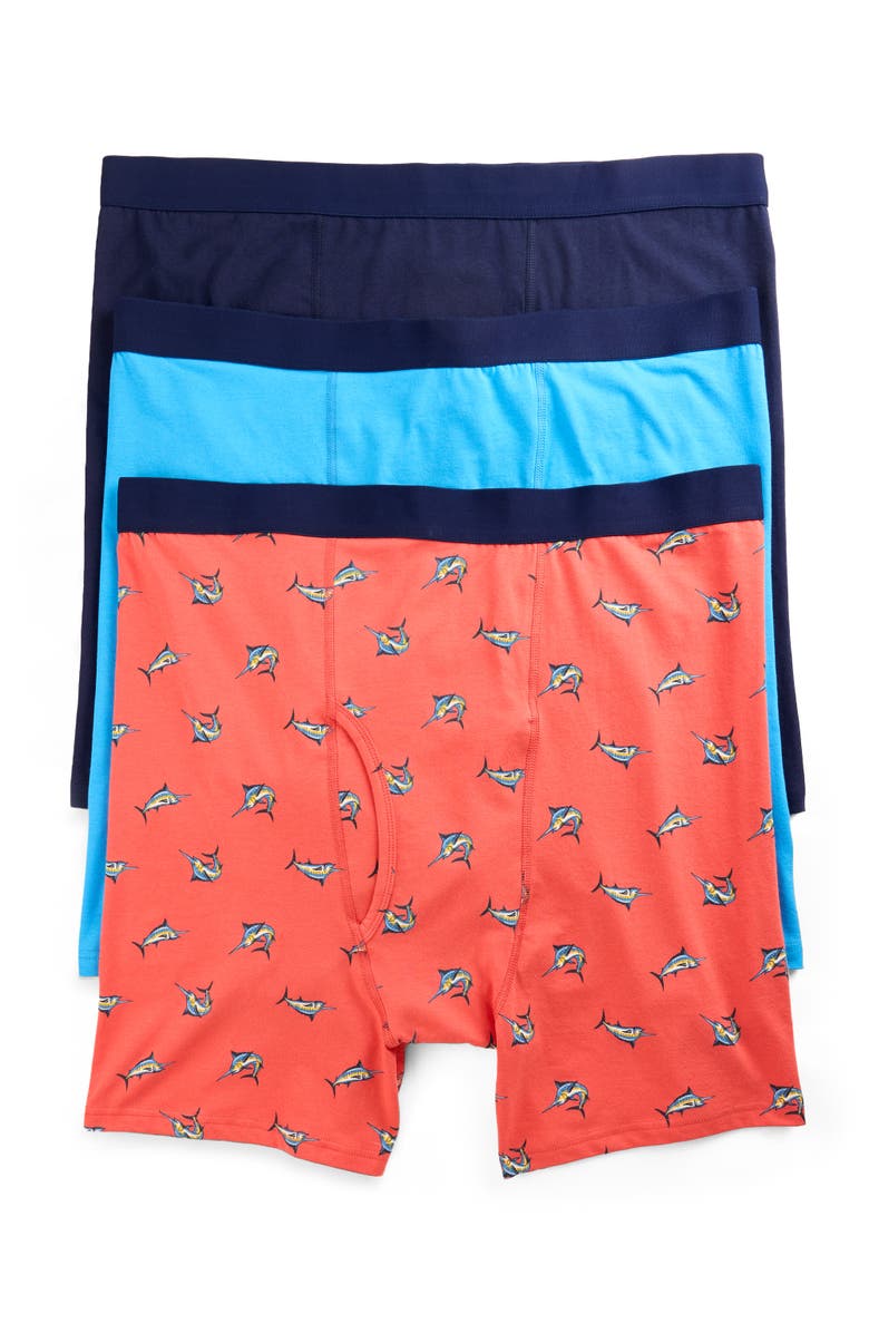 Harbor Bay by DXL Big & Tall 3-pk Active Stretch 4 Inch Boxer Briefs V5, Main, color, Marlin