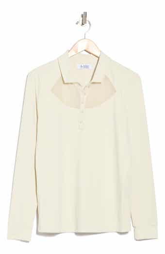 Mesh Yoke Performance Long Sleeve Polo