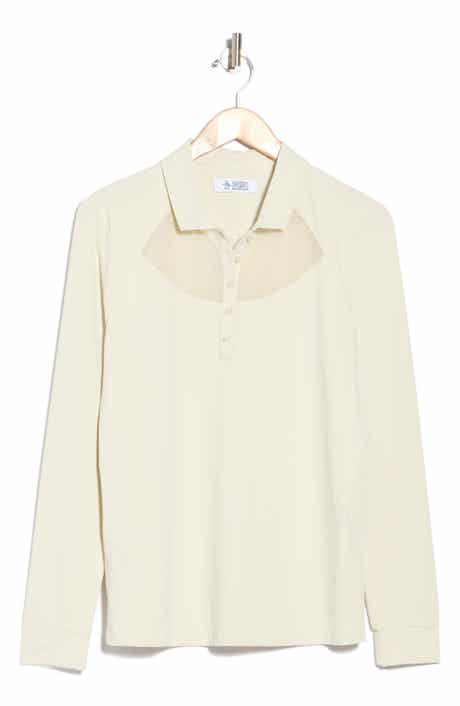 Mesh Yoke Performance Long Sleeve Polo