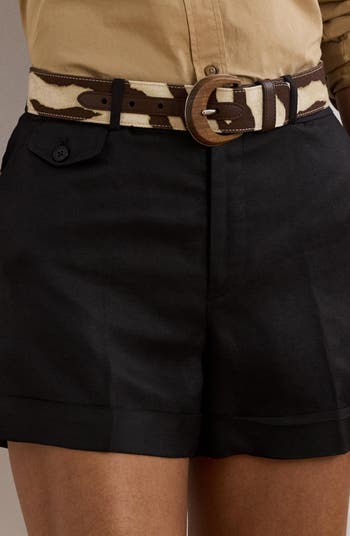 Pleated Twill Shorts