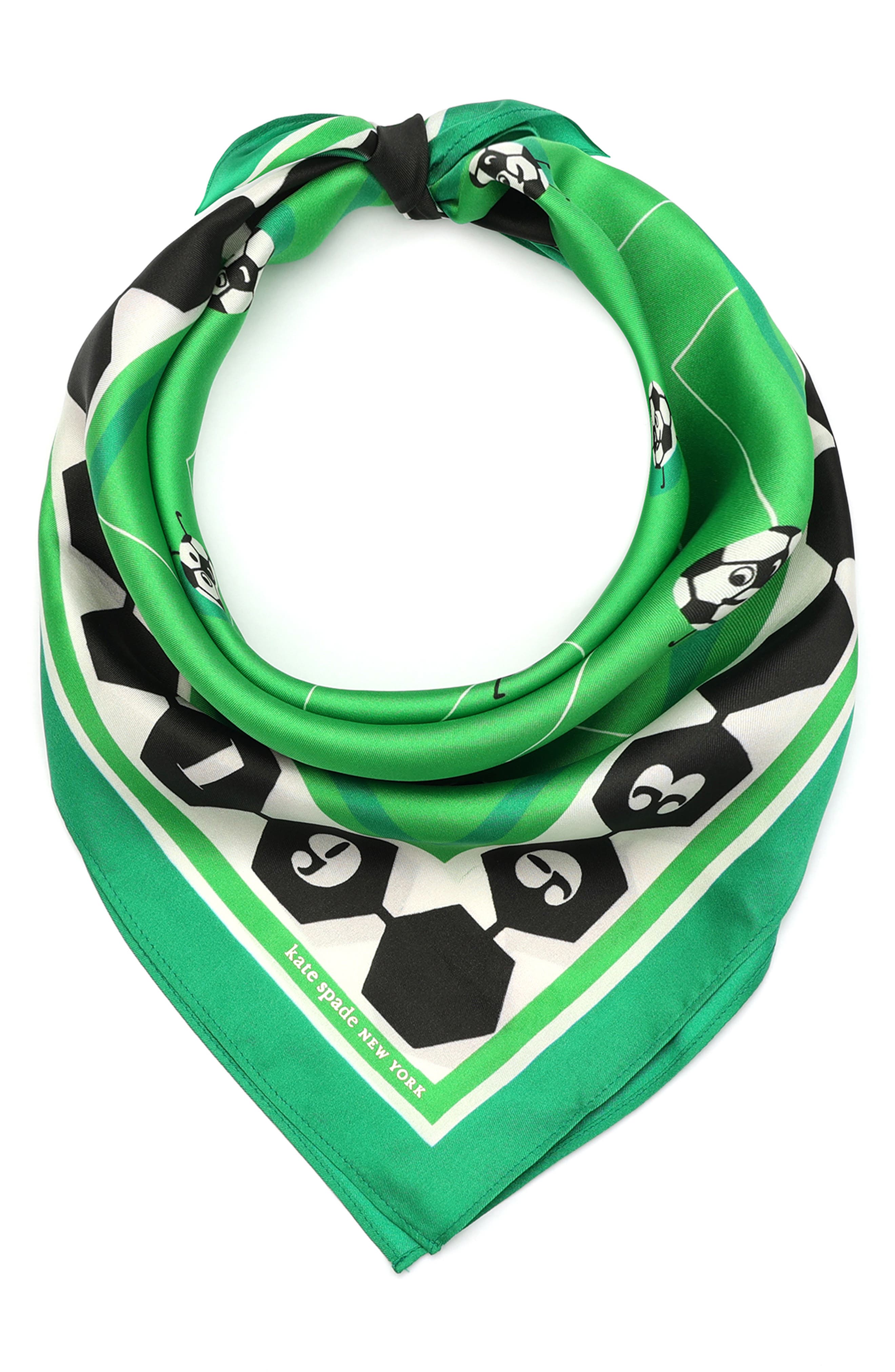soccer silk square scarf