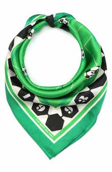 soccer silk square scarf