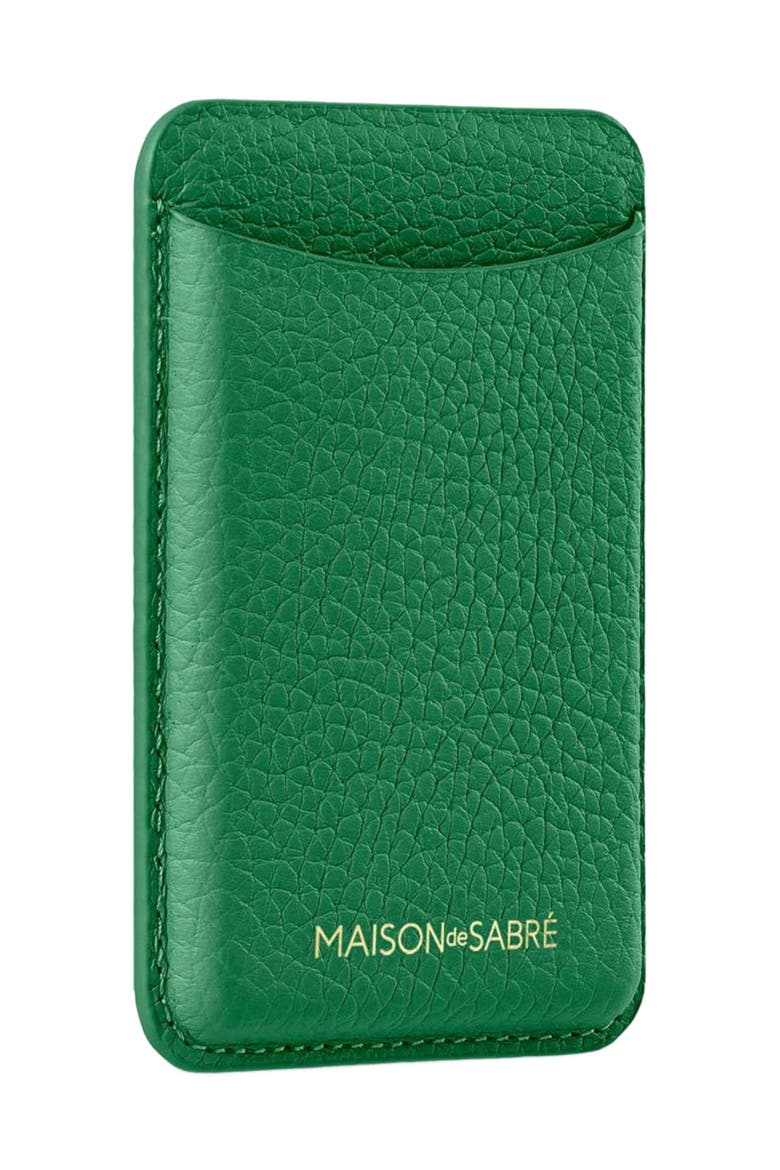 Leather MagSafe Wallet, Alternate, color, Emerald Green