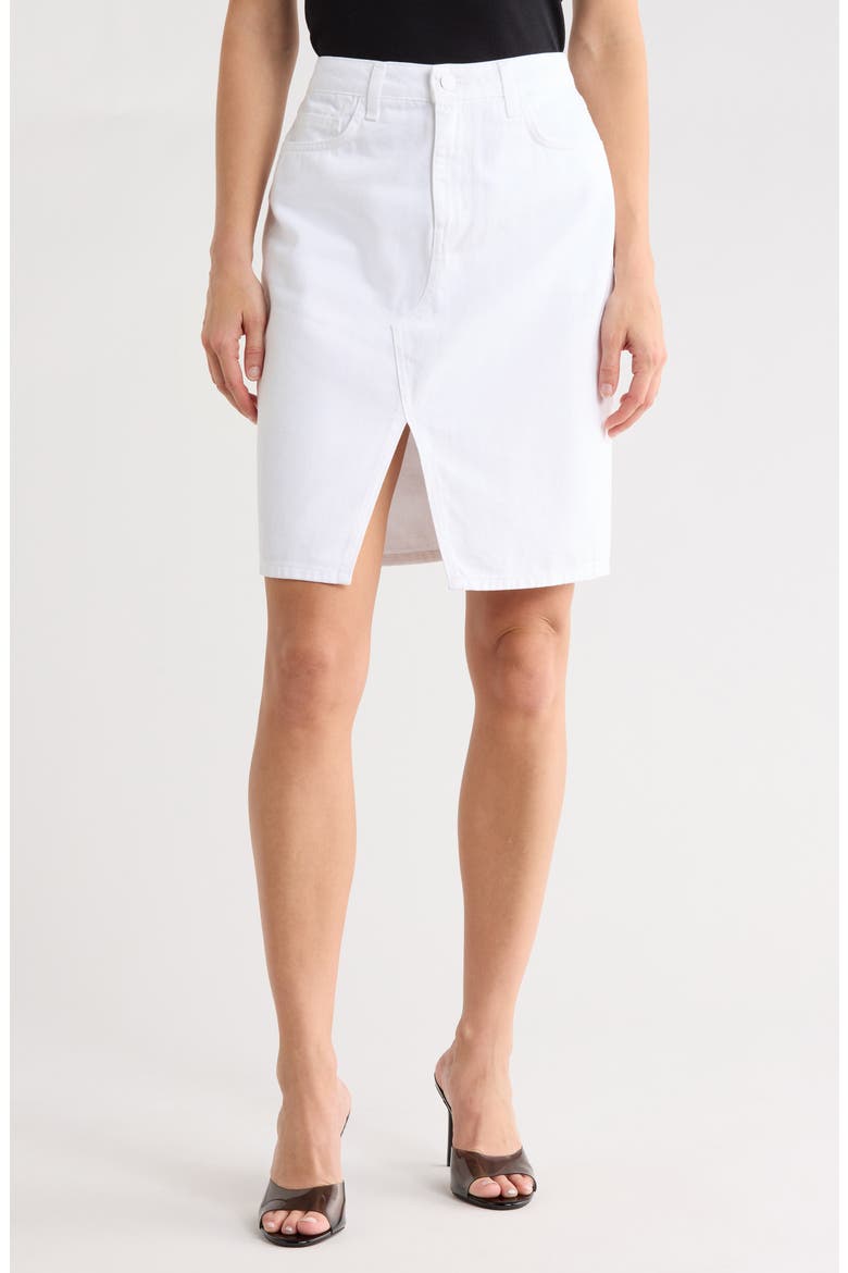 Tylee Denim Skirt, Main, color, BLANC