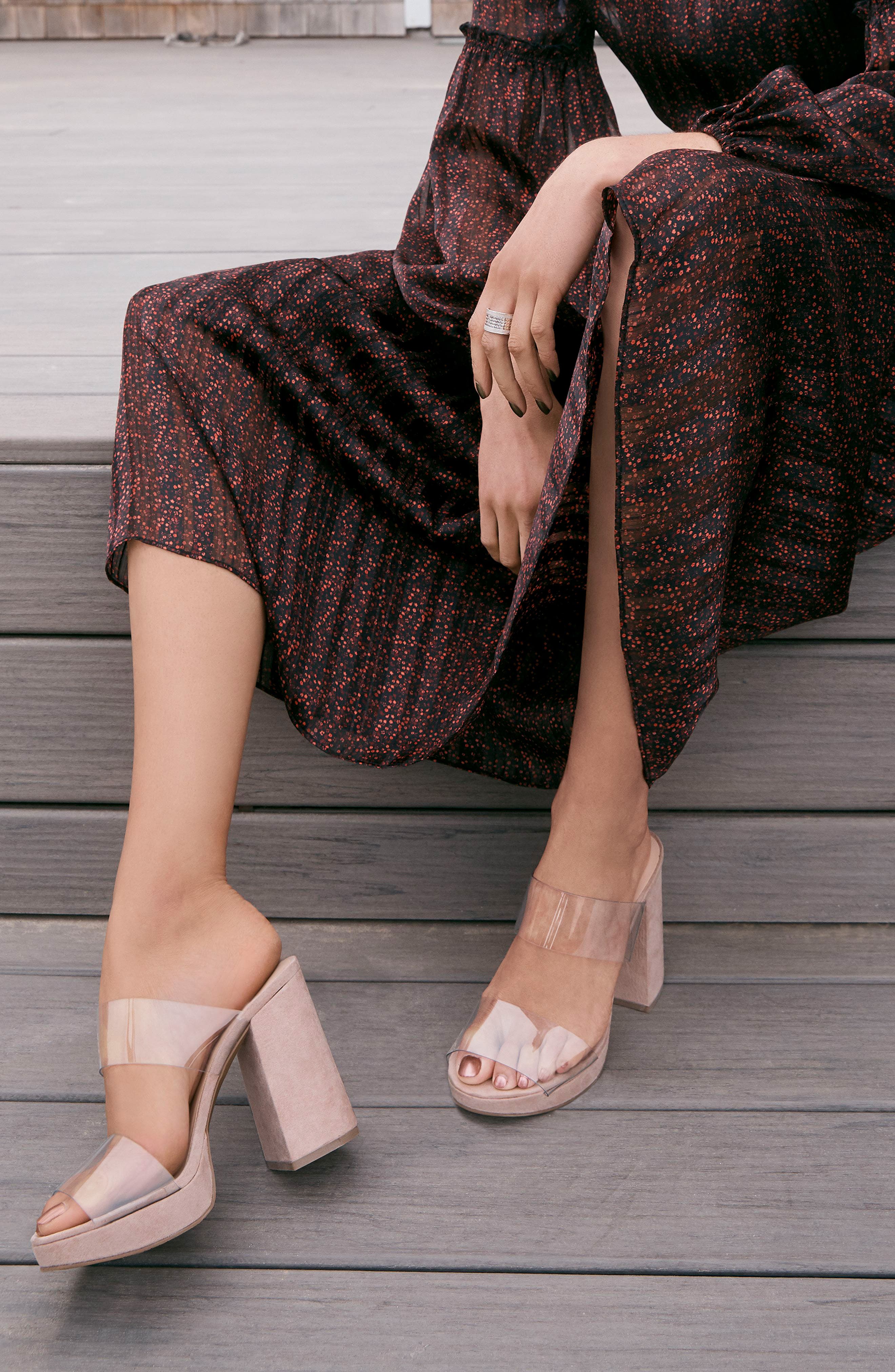 Sophia Platform Sandal, Main, color, RED SUEDE