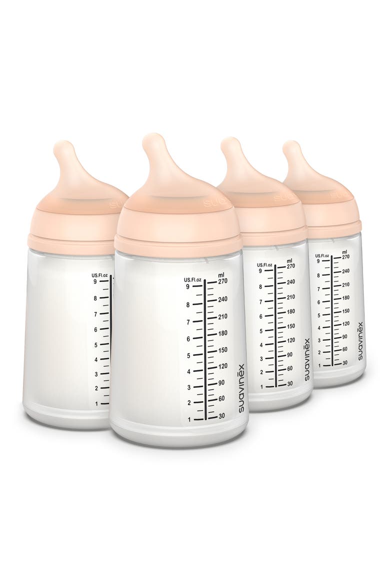 4-Pack Adaptable Flow Large Anti-Colic Bottles, Main, color, FAIR