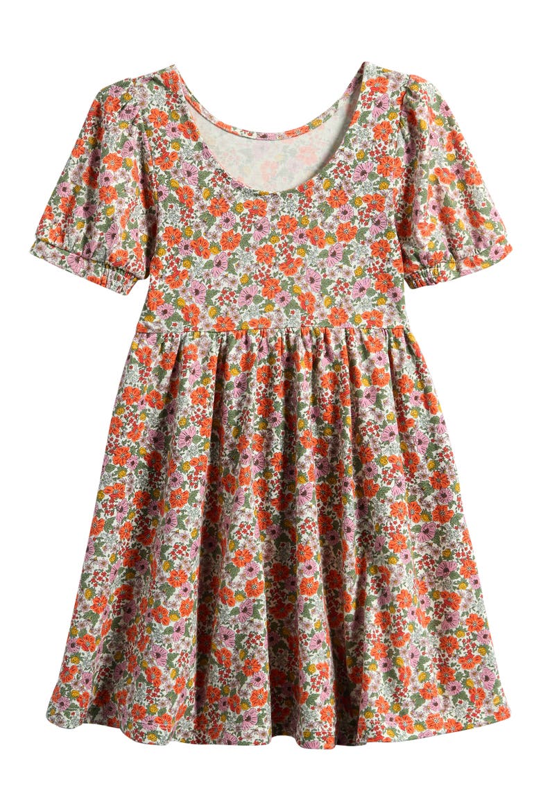 Floral Jersey Ballerina Dress, Alternate, color, MULTI FLORAL