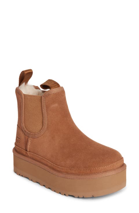 Kids' Neumel Water Resistant Genuine Shearling Platform Chelsea Boot (Little Kid & Big Kid)