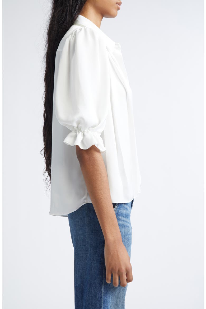 Amira Button Front Woven Shirt, Alternate, color, IVORY