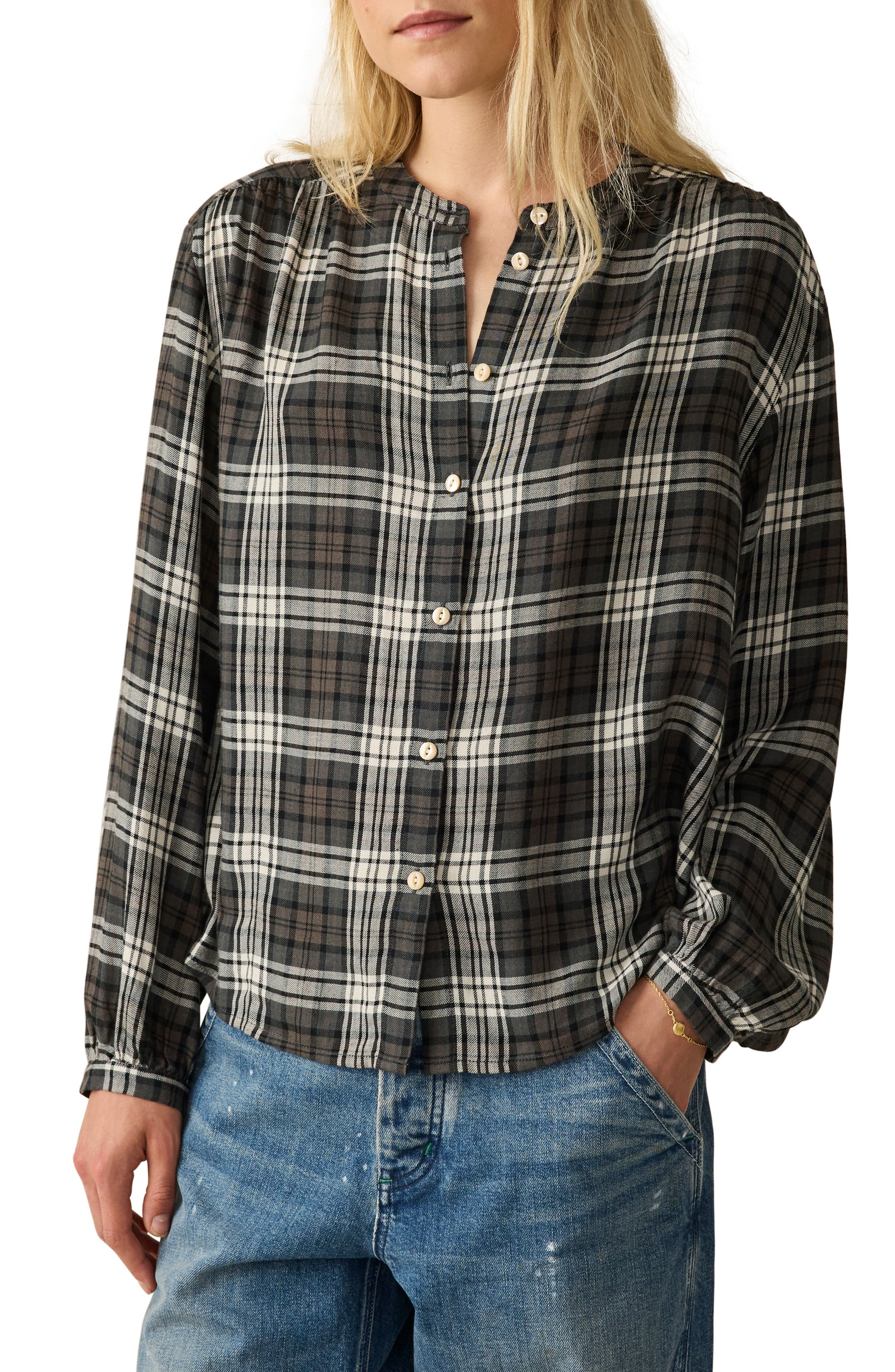 Faherty Drift Plaid Button-Up Shirt