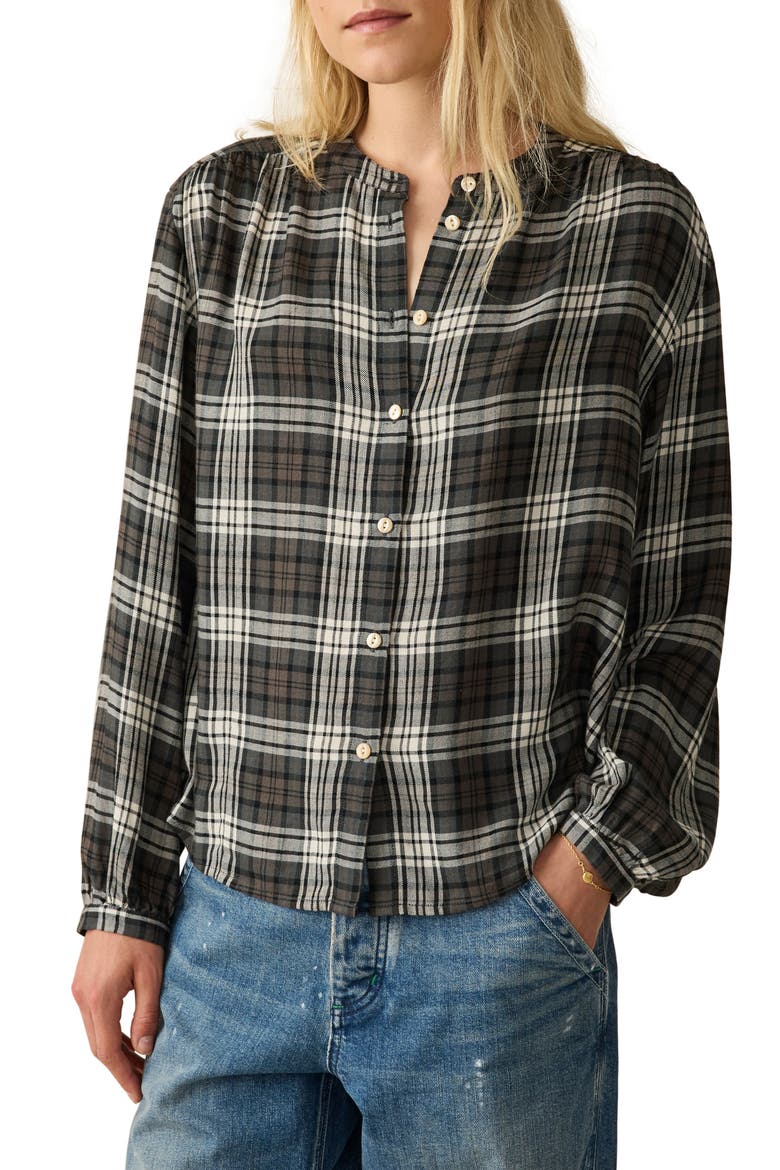 Drift Plaid Button-Up Shirt, Main, color, TIMBERWOOD PLAID