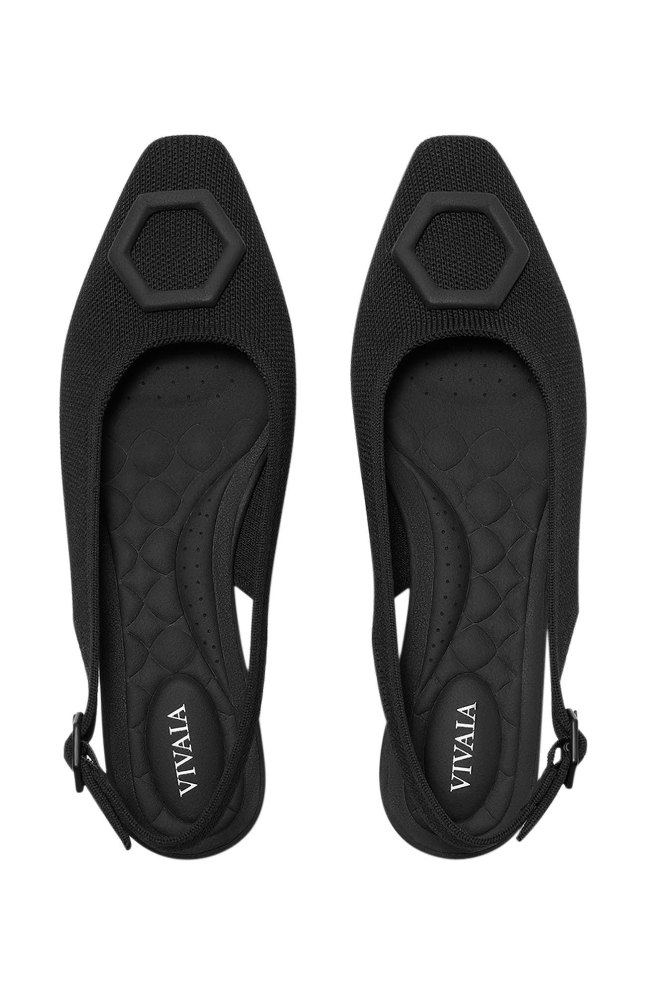 Mini Square-Toe Slingback Sandals, Alternate, color, Black