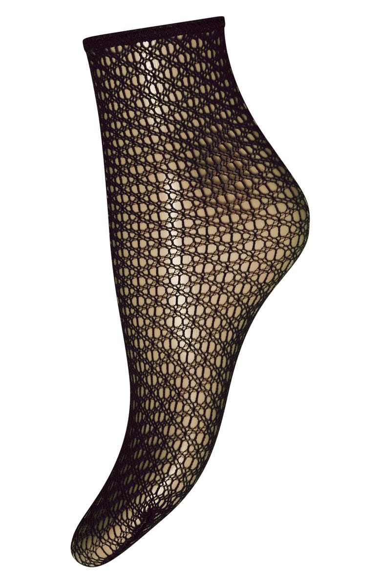 Wolford Fine Net Ankle Socks, Alternate, color, 