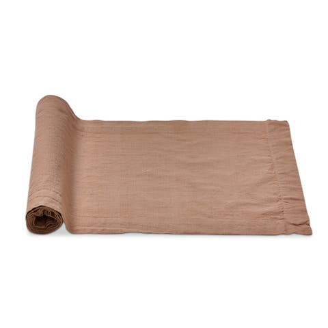 Threads Slub Runner Blush Cotton Table Runner for Spring Decor