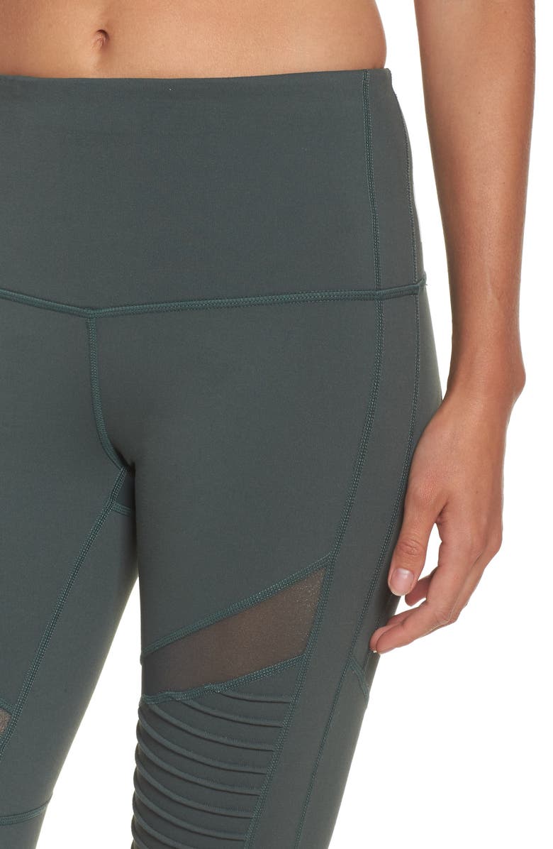 Zella Autumn High Waist Moto Ankle Leggings, Alternate, color,