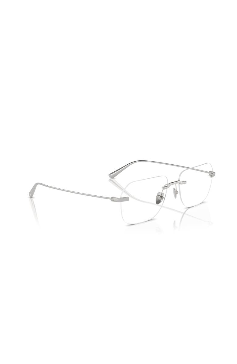 Ferrari 55mm Rectangle optical glasses, Alternate, color, Silver