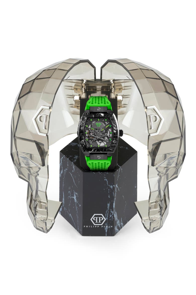 The $keleton $port Master Silicone Strap Watch, 44mm, Alternate, color, IP BLACK/ GREEN