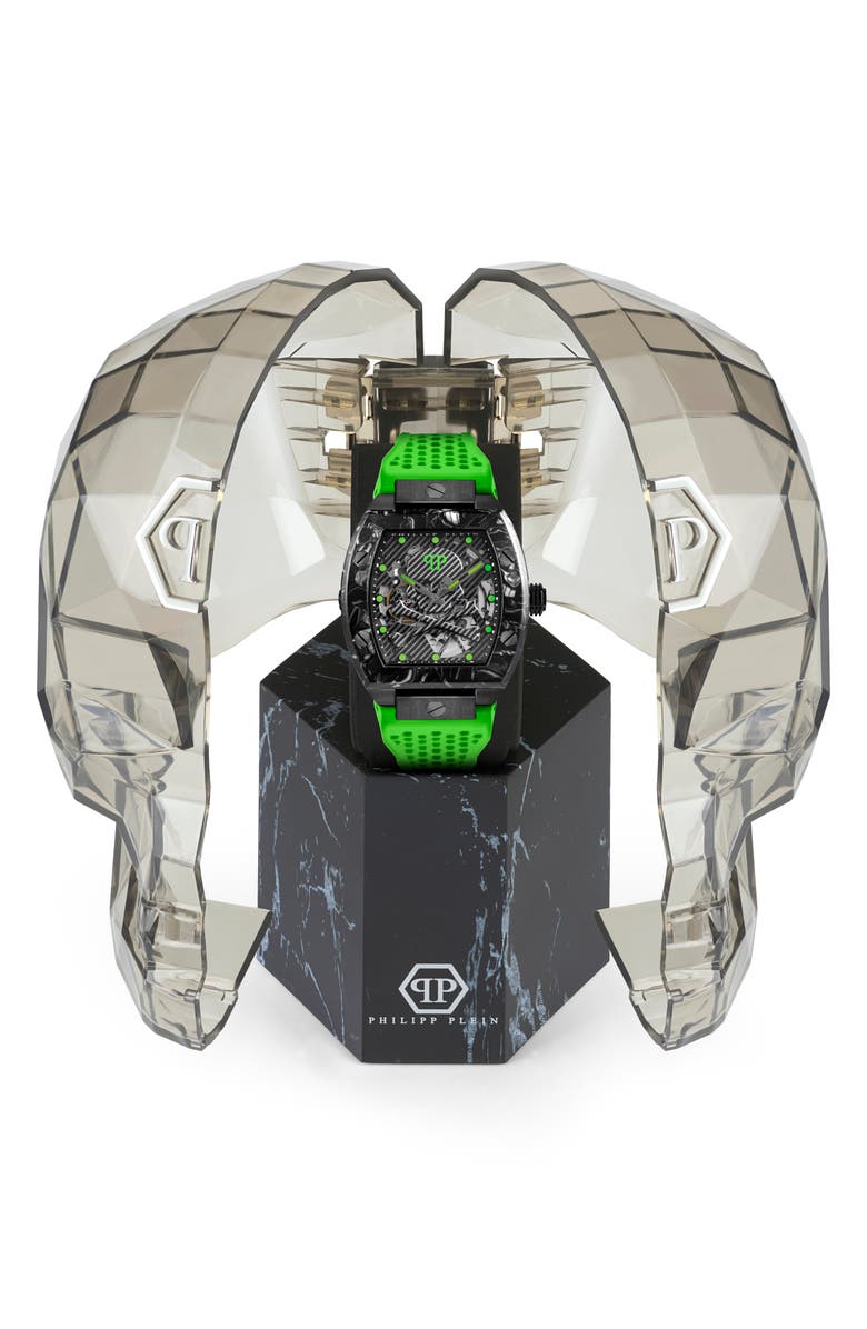 PHILIPP PLEIN The $keleton $port Master Silicone Strap Watch, 44mm, Alternate, color, 