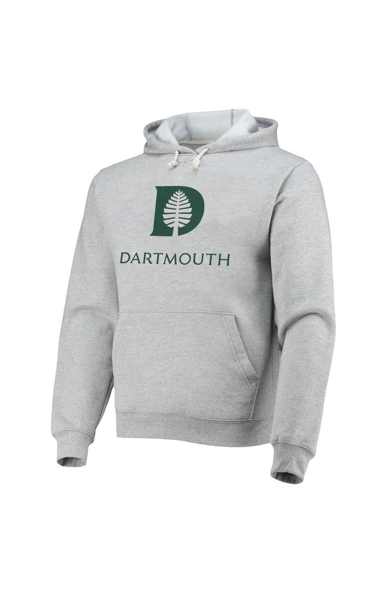 LEAGUE COLLEGIATE WEAR Men's League Collegiate Wear Heathered Gray Dartmouth Big Green Seal Neuvo Essential Fleece Pullover Hoodie, Alternate, color, 